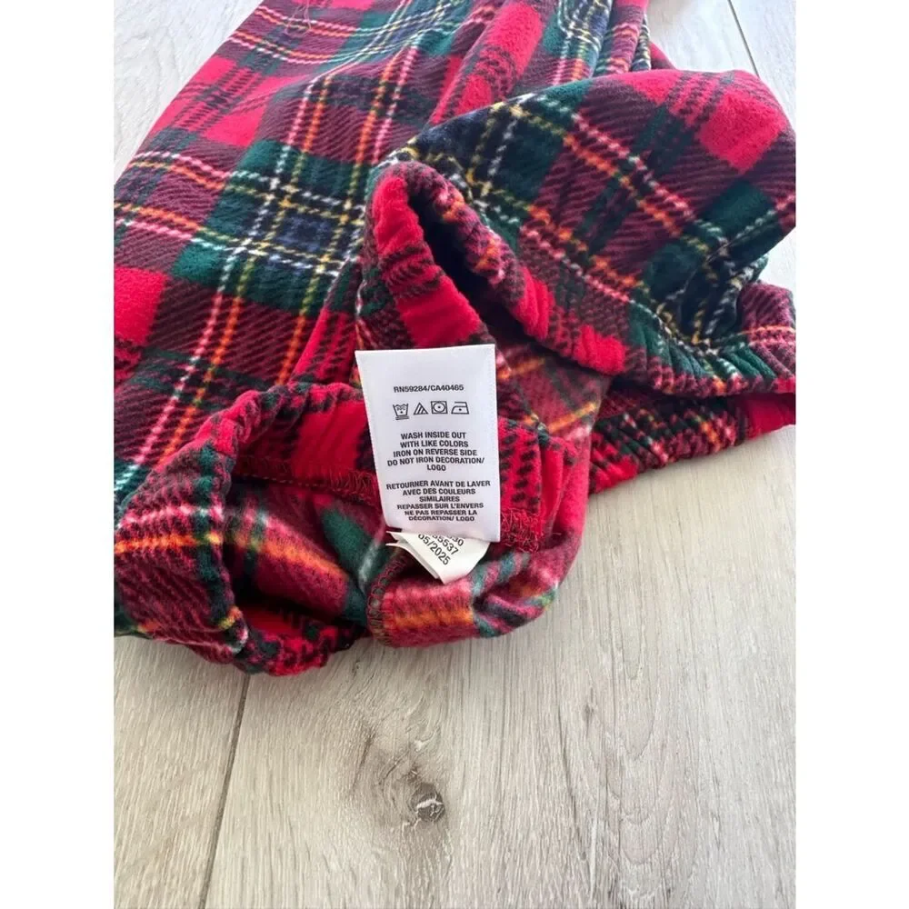The Children’s Place Plaid Microfleece Pajamas Red 7/8 NWT IN PACKAGE